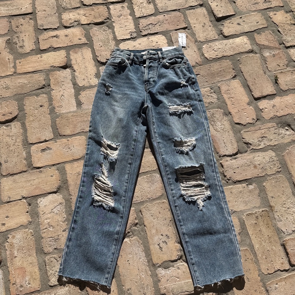 NWT PACSUN  High Rise Straight Jeans -size 22